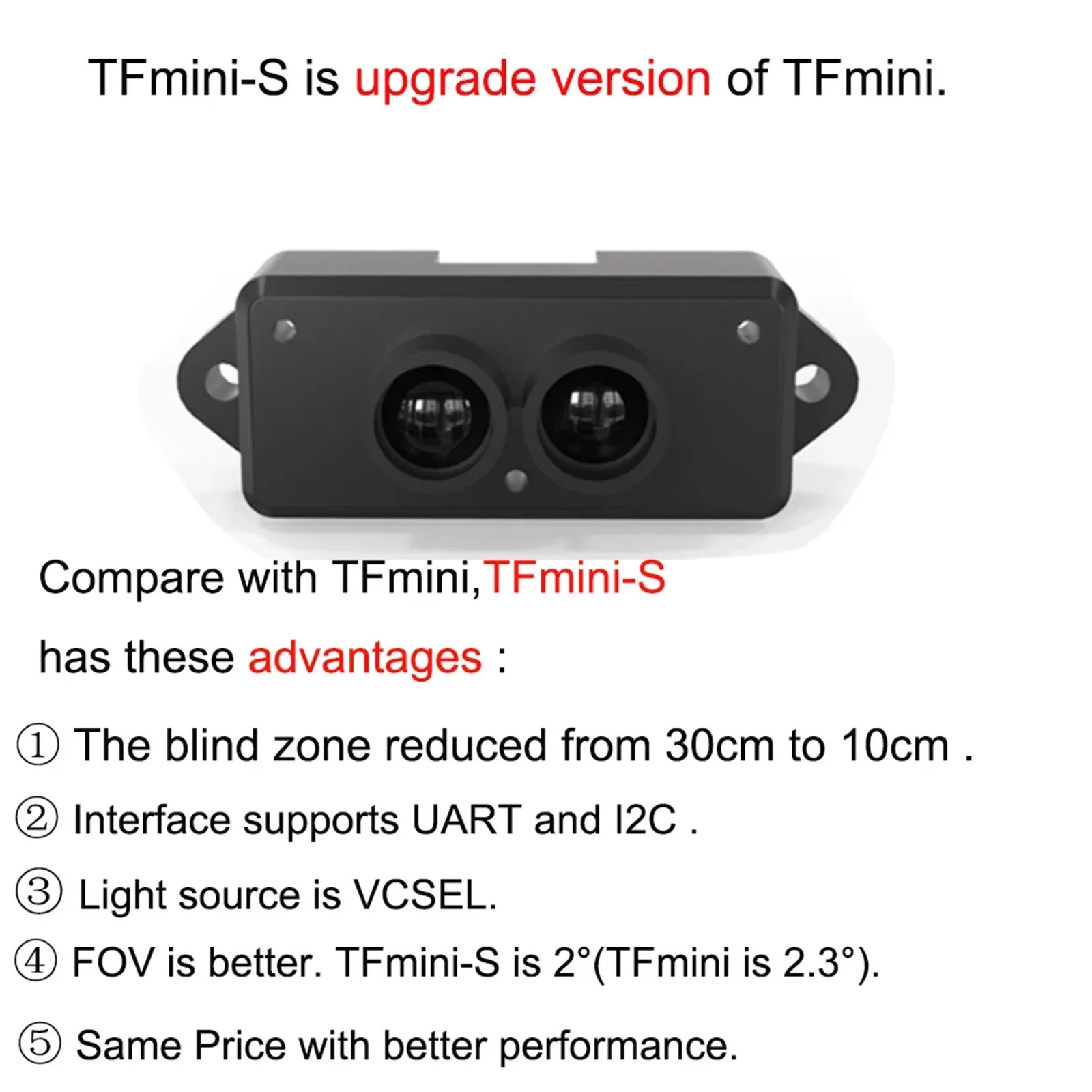 TFmini-S Benewake Micro LiDAR  - Drone Kit Hexacopter ulasan dan harga